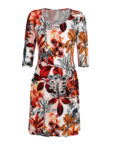 Alba Moda Strandkleid 3/4-arm floral Figurbetont blickdicht Jersey Jerseykleider orange Damen Gr. 38