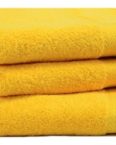 Betz Handtuch Set 3-TLG. Strandtuch Saunatuch Badetuch Liegetuch Handtuch Premium Frottee Set 1 Tuch 70x200 cm 2 Tücher 50x100 cm Farbe gelb, 100% Baumwolle