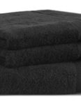 Betz Handtuch Set 3-TLG. Strandtuch Saunatuch Badetuch Liegetuch Handtuch Premium Frottee Set 1 Tuch 70x200 cm 2 Tücher 50x100 cm Farbe schwarz, 100% Baumwolle