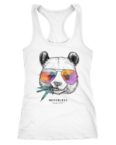 Neverless Tanktop Damen Tank-Top Panda Bär Aufdruck Tiermotiv mit Sonnenbrille Fashion Streetstyle RacerbackTrägertop Neverless®
