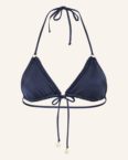 Watercult Triangel-Bikini-Top Makramé Love blau