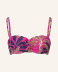 Cyell Bandeau-Bikini-Top Palm Springs Mit Schmuckperlen pink