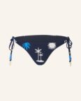 Seafolly Triangel-Bikini-Hose La Palma Mit Schmuckperlen blau