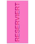 Depotex Strandtuch Reserviert Pink, Jacquard-Walkfrottee (1-St), Strandlaken, Badetuch, Handtuch