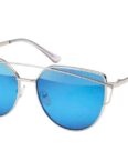 BEZLIT Eyewear Pilotenbrille Rundglas Designer Damen Sonnenbrille (1-St) mit schwarzen, rosa-grün, silber-verspiegelt und silber-hellblau