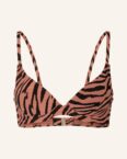 Beachlife Bügel-Bikini-Top Rose Zebra rosa