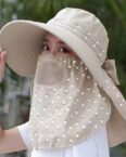 Dekorative Outdoorhut Sonnenhut mit maske, Damen, Sommer, Outdoor, atmungsaktiv