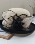 Dekorative Sonnenhut Damen-Sonnenhut, Bowler-Hut, geeignet für eine Vielzahl von Anlässen