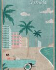 Seahorse Strandtuch Miami, Frotteevelours (1-St), mit Miami Beach Aufdruck