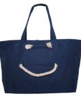 Antonio Strandtasche XXL Strandtasche Badetasche Tasche Happy Smile Farbe: blau (85)