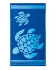 Delindo Lifestyle Strandtuch Tropical "Turtle", Ägyptische Baumwolle (1-St), Jacquard-gewebtes Motiv
