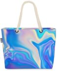 VOID Strandtasche (1-tlg), Shine Beach Bag marmor abstrakt Kunst Farben Küche iridescent welle Flüssigkeit