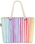 VOID Strandtasche (1-tlg), Wasserfarben Streifen Beach Bag gestreift Streifen Farben bunt Baden Schwimmbad