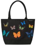 von Lilienfeld Handtasche VON LILIENFELD Handtasche Damen Motiv Butterfly Schmetterlinge Schmetterlingstanz Shopper Maße L42 x H30 x T15 cm Strandtasche Henkeltasche Büro