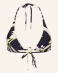 Seafolly Triangel-Bikini-Top Birds Of Paradise Zum Wenden schwarz