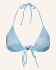 Versace Triangel-Bikini-Top blau