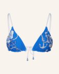 Seafolly Triangel-Bikini-Top Ahoy Zum Wenden blau