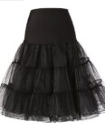 AFAZ New Trading UG Sommerkleid 50er Jahre Frauen Retro Petticoat Unterrock Vintage A-Linie Crinoline (1-tlg) Rockstütze Halb Slips Rockabilly Tutu Rock