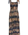 Buffalo Maxikleid mit Trägern zum Knoten im Alloverprint, Sommerkleid, Strandkleid