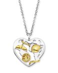 Engelsrufer Kette mit Anhänger Engelsrufer Halskette Silber ERN-ALOHAHEART-BIG Herz Gold plattiert (1-tlg)