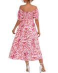 KIKI A-Linien-Kleid Strandkleid - One-Shoulder-Kleid mit Puffärmeln - Sommerkleid