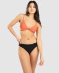 Volcom Simply Seamless Vneck Bikini Top orange