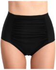 AFAZ New Trading UG Shorts Plissierter Triangel-Bikini-Badeanzug für Damen mit Bauchkontrolle