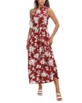 AFAZ New Trading UG Sommerkleid Damen Kleid Sommerkleid Blumendruck Kleider Sommerliches Damen-Kleid mit Blumendruck und einer Schulter