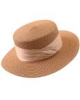 AUKUU Sonnenhut Sommer Sommer vielseitiger Flat Top Strohhut für Damen modischer Sonnenschutz Strandhut mit großer Krempe Sommer