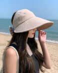 AUKUU Sonnenhut Sonnenschutzhut Sonnenschutzhut für Damen vielseitiger gesichtsbedeckender Fischerhut Sonnenschutz große Krempe