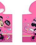 Disney Kapuzenhandtuch Minnie Mouse Poncho Strandtuch mit Kaputze 55 x 110 cm