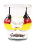ELLUG Schnapsglas Schnapsglas mit Bikini als Deutschlandflagge "Germany", Höhe: 6cm, Füllmenge: 4cl/40ml