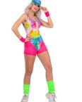 Metamorph Kostüm Rollerskate Girl Bodysuit, Greller Swimsuit wie aus einer parallelen Plastikwelt