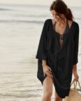 RUZU UG Dirndl Lose Strand-Sonnenschutzkleidung und Strandkleid für Damen (1-tlg)