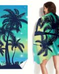 RefinedFlare Badetuch Strandtuch mit Kokosnussbaum-Print, großer weicher Sonnenschutz, (1-St)