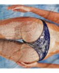 Sinus Art Handtücher Handtuch Strandhandtuch Saunatuch Kuscheldecke mit Fotomotiv Strand Sexy Bikini, Baumwolle-Polyester-Mix (1-St), Handtuch