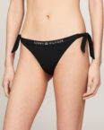 Tommy Hilfiger Tonal Logo Side Tie Bikini Bottoms (UW0UW05260) black