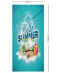 WS-Trend Strandtuch Hello Summer Mikrofaser Badetuch XL 70x150 cm