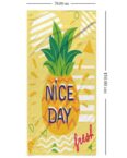 WS-Trend Strandtuch Nice Day fresh Ananas Mikrofaser Badetuch XL 70x150 cm