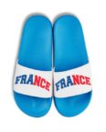 Youth Designz Frankreich Unisex Badelatschen Flip Flops Badeschuh mit lustigen Logo für Damen und Herren
