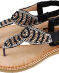 ZWY Flache Sandalen für Frauen, Flip-Flop-Sandalen Sommer Sandalette