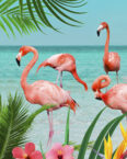 good morning Strandtuch "Flamingo", (1 St.)