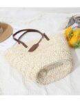 AUKUU Strandtasche Einschultrige Einschultrige Maisschalen tragbare Strohtasche, vielseitige gewebte Tasche tragbare Gemüsekorbtasche Urlaubs