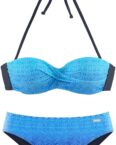 Bügel-Bandeau-Bikini in blau von LASCANA