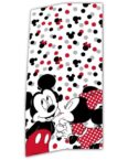 Disney Minnie Mouse Strandtuch Mickey und Minnie Maus Badetuch, Baumwolle, XL 70x140 cm, 100% Baumwolle