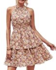 KIKI A-Linien-Kleid Ärmellose Sommerkleider Strandkleider für Frauen