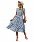 RUZU UG Strandkleid Modisches Damen-Amazon-Swing-Kleid, eleganter, schmaler Rock