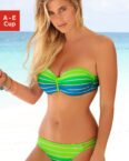 Venice Beach Bügel-Bandeau-Bikini, im trendigen Streifen-Look