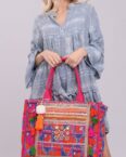 YC Fashion & Style Strandtasche Hippie-Boho-Tote Bags Handtasche - Ihr Farbakzent für jeden Tag, mit geräumigen Hauptfach