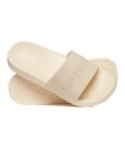 Superdry Superdry Damen Bade-Sandalen LOGO VEGAN POOL SLIDE Rice White Badesandale